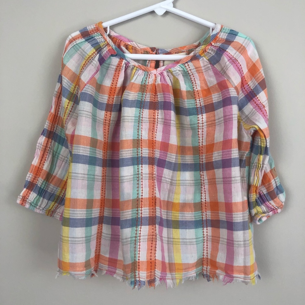 Peek lightweight checkered top - Size 4-5